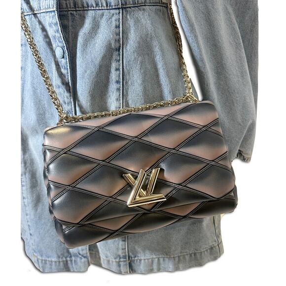 Louis Vuitton Lambskin Malletage GO-14 MM (Black/Pink) - Picture 5 of 7